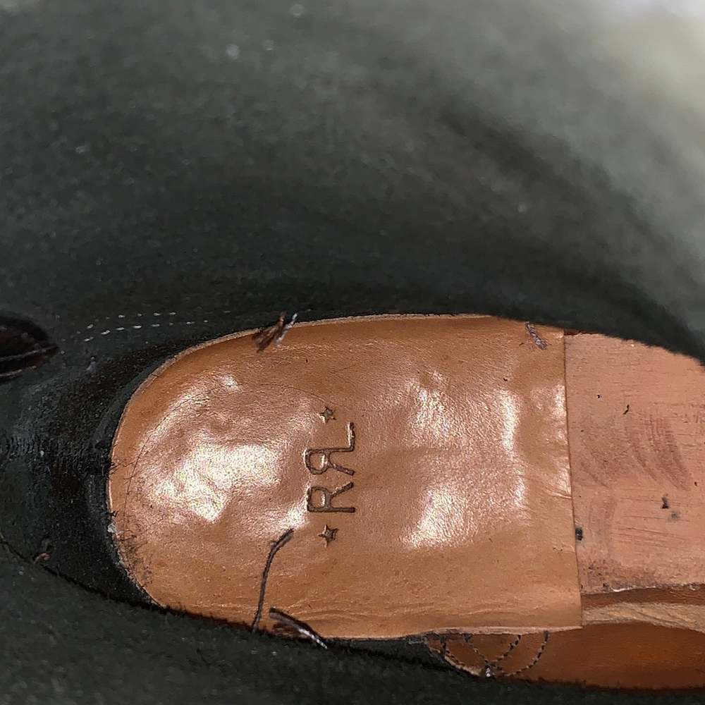 RRL by RALPH LAUREN Black Leather Biker Boots - Picture 8 of 9